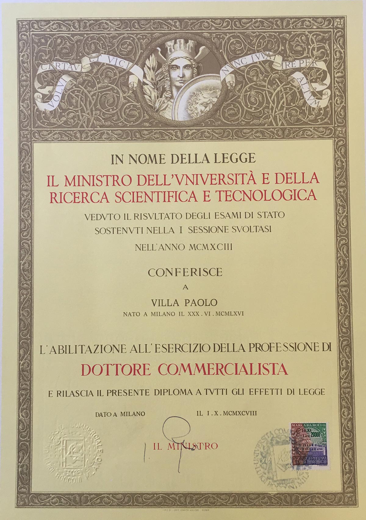 Abilitazione alla professione di dottore commercialista